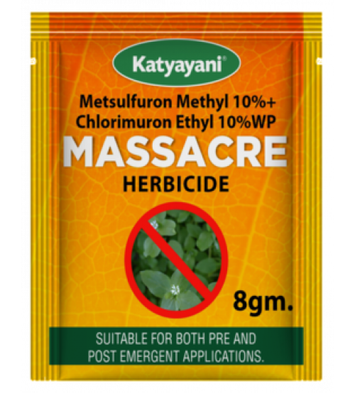 Katyayani Massacre - Metsulfuron Methyl 10% + Chlorimuron ethyl 10% WP 8 grams
